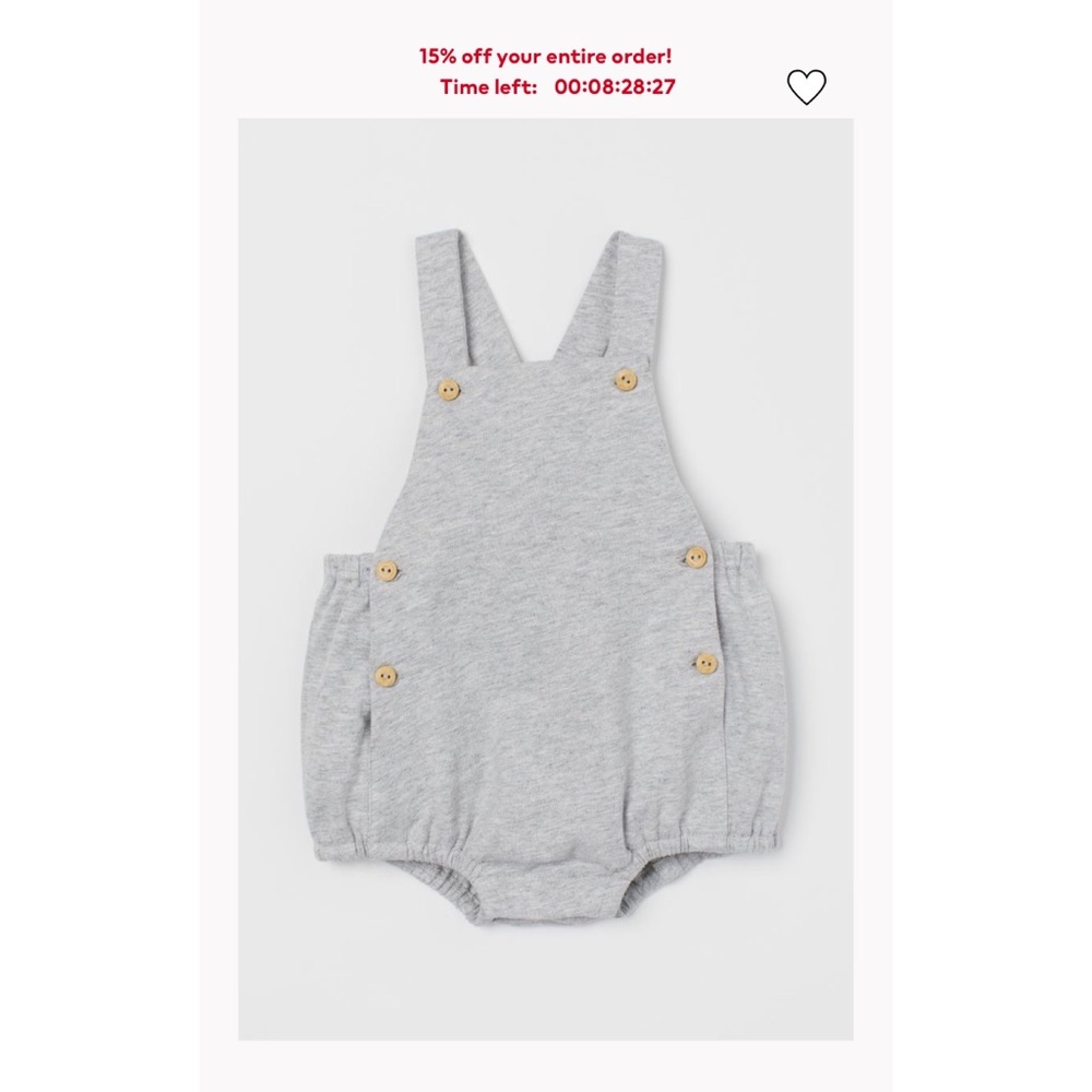 H&M Kids cotton on overall shorts